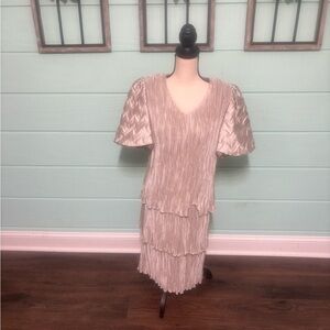 Elegant Cream Tiered Dress